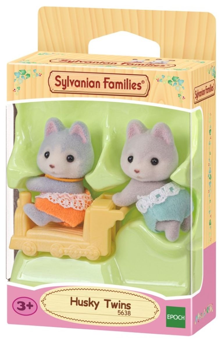 Sylvanian Families, Bliźniaki piesków Husky, zestaw figurek, 5638