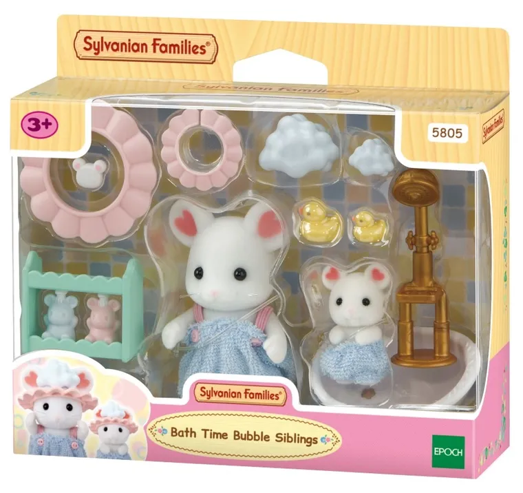 Sylvanian Families, Kąpiel z bąbelkami, zestaw z figurkami, 5805