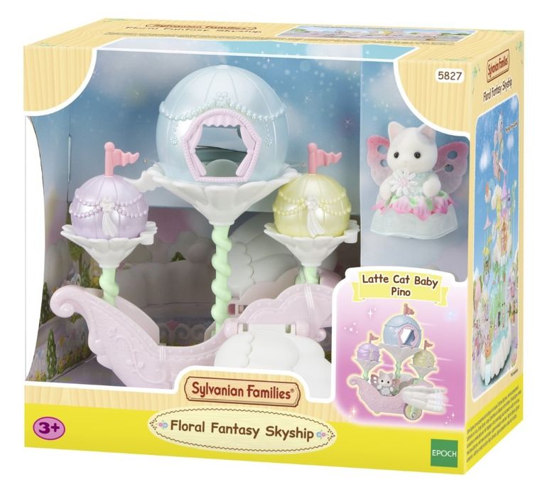 Sylvanian Families, Latający pojazd kwiatowych wróżek, zestaw z figurką, 5827