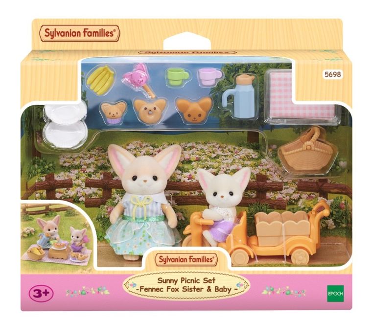 Sylvanian Families, Liski pustynne na pikniku, figurki z akcesoriami, 5698