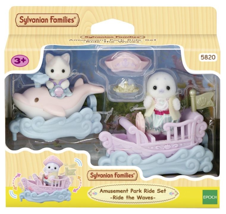 Sylvanian Families, Morskie pojazdy w parku rozrywki, zestaw z figurkami, 5820