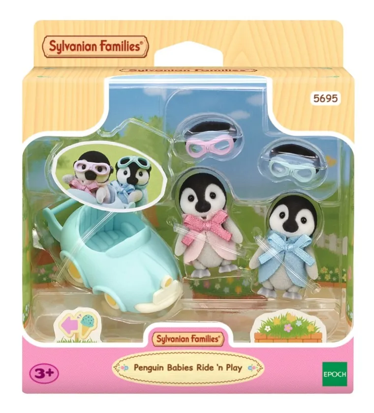 Sylvanian Families, Pingwinki w samochodzie, figurki z akcesoriami, 5695