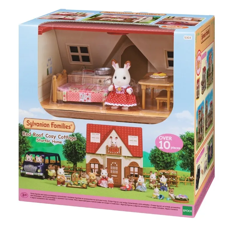 Sylvanian Families, Przytulny domek wiejski, zestaw startowy z figurką, 5242/5303