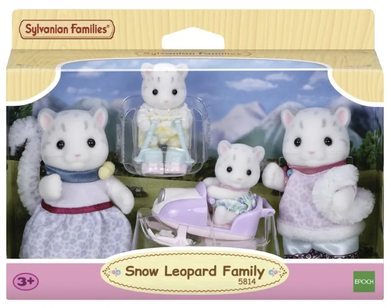 Sylvanian Families, Rodzina Śnieżnych Leopardów, zestaw figurek, 5814