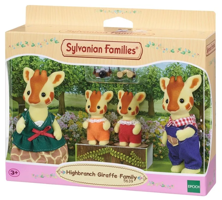 Sylvanian Families, rodzina żyraf z długą szyją, zestaw figurek, 5639