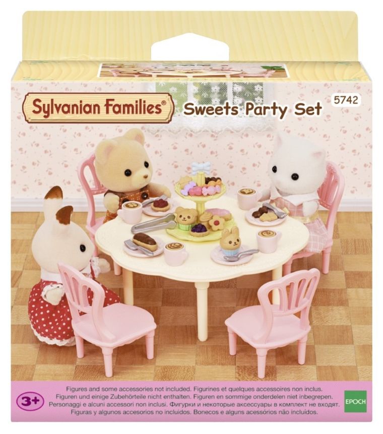 Sylvanian Families, Stół, krzesła i mnóstwo słodkości, zestaw z akcesoriami, 5742