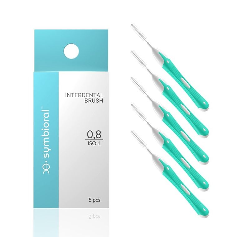 Symbioral, Interdental, szczoteczki międzyzębowe 0,8 mm ISO 1, 5 szt.