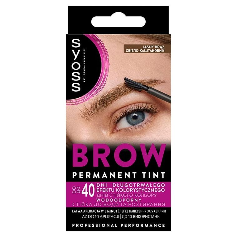 Syoss, Brow Tint, farba do brwi, jasny brąz