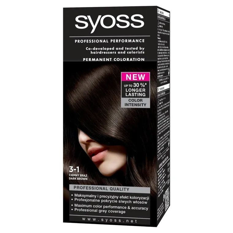 Syoss, farba do włosów, ciemny brąz nr 3-1
