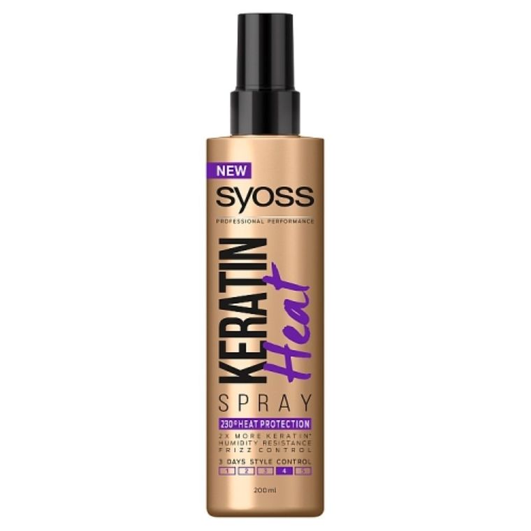 Syoss, Keratin Heat Spray, termoochrony spray do włosów, 200 ml