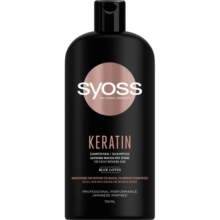 Syoss, Keratin Shampoo, szampon do włosów słabych i łamliwych, 750 ml