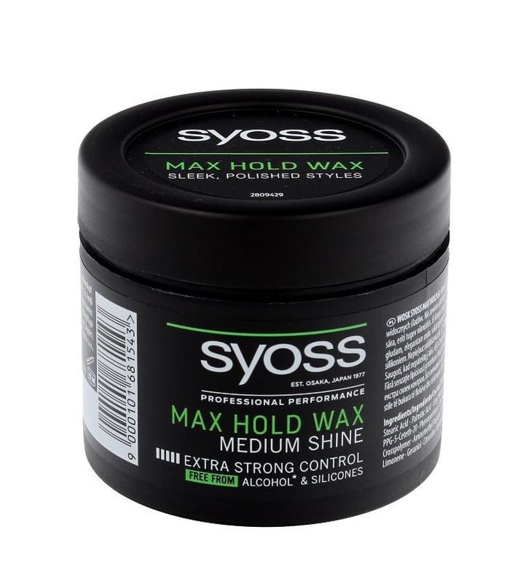 Syoss, wosk stylizujący do włosów, Max Hold Medium Shine, 150 ml