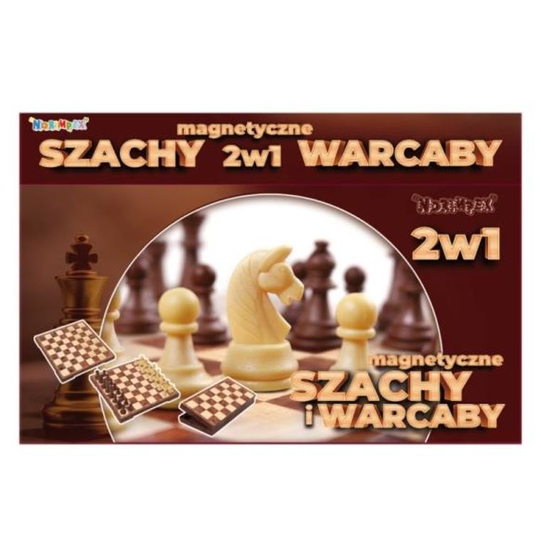 Szachy - warcaby magnetyczne, gra logiczna