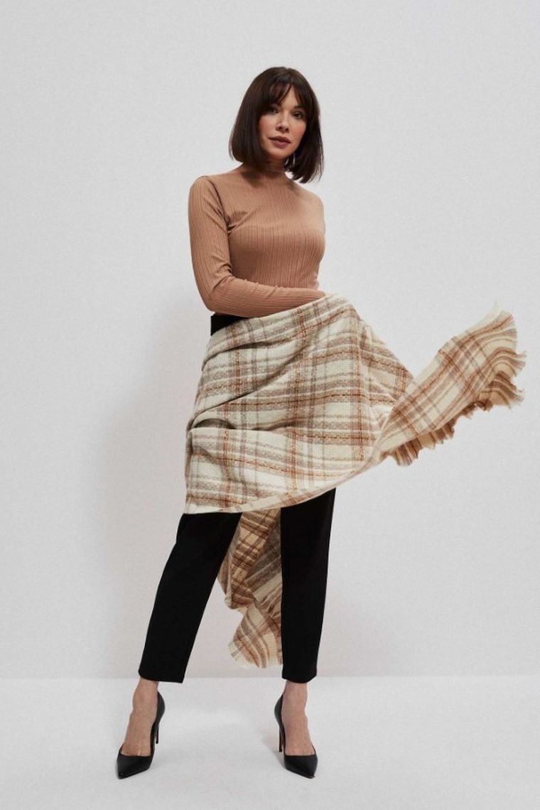 Szalik damski, beżowy, Moodo