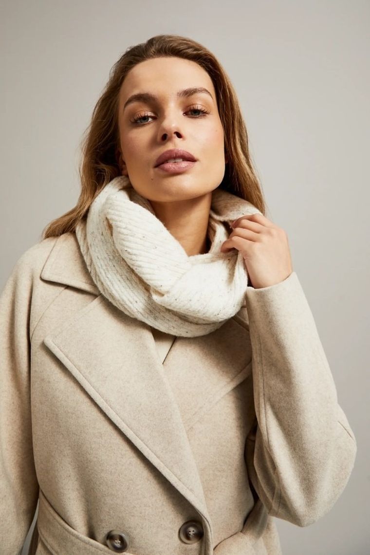 Szalik damski, biały, Moodo