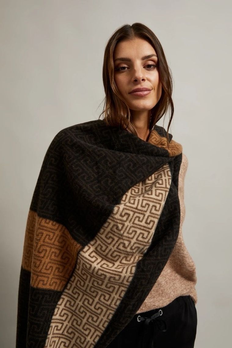 Szalik damski, brązowy, Moodo