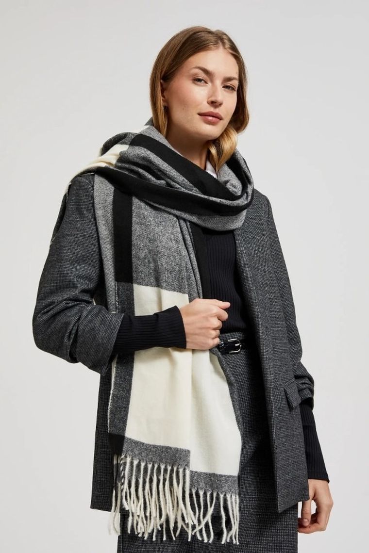 Szalik damski, czarny, Moodo