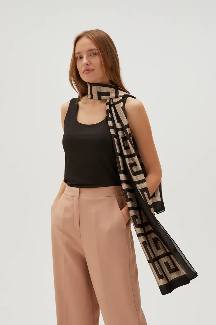 Szalik damski, czarny, Moodo