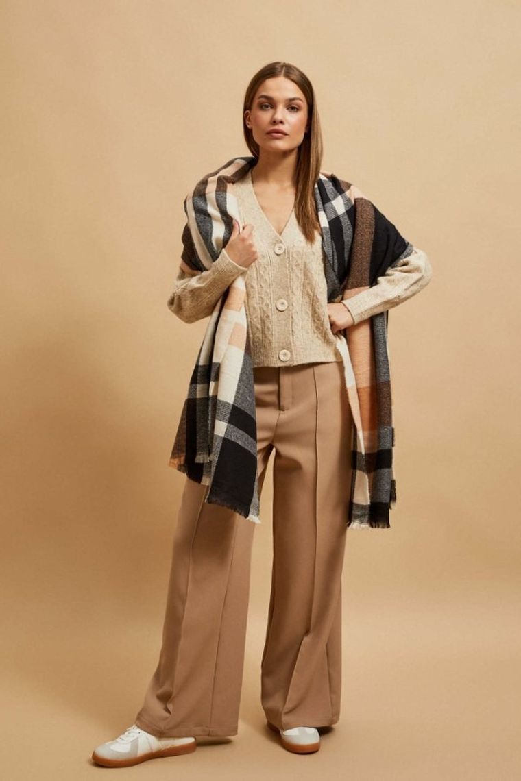 Szalik damski, pomarańczowy, Moodo