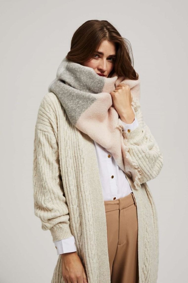 Szalik damski, różowy, Moodo