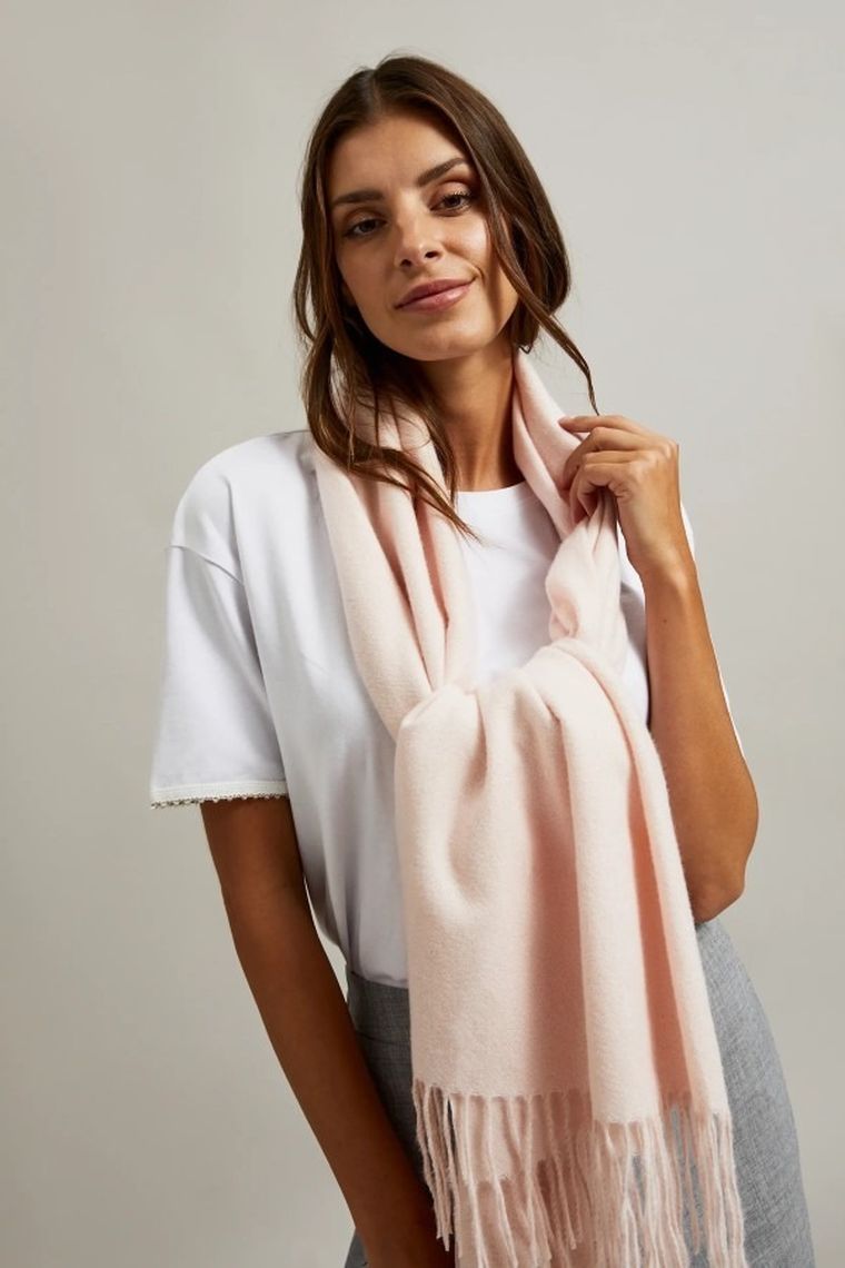 Szalik damski, różowy, Moodo