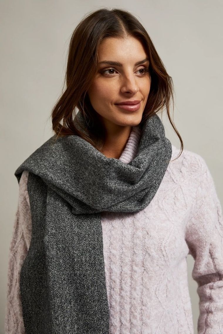 Szalik damski, szary, Moodo