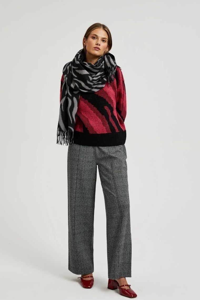 Szalik damski, szary, Moodo