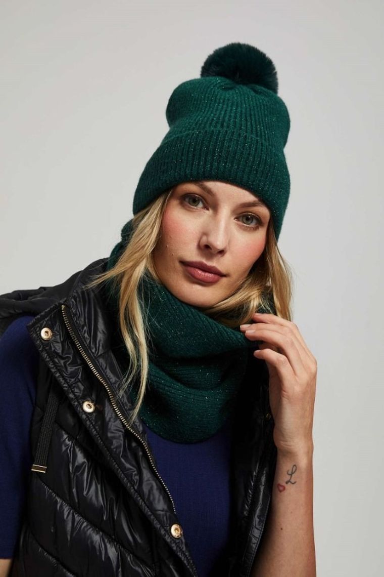 Szalik damski, zielony, Moodo