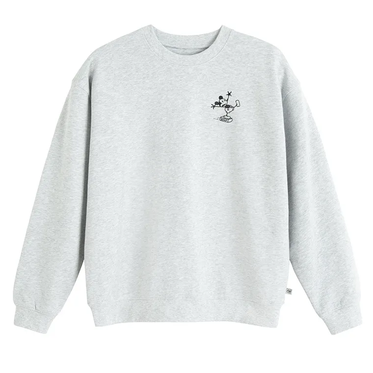 Szara bluza unisex oversize Myszka Miki NOWEAR