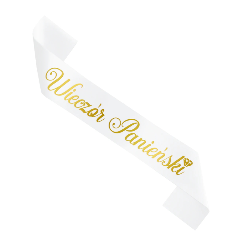 Szarfa, Wieczór Panieński, złota, 160 cm