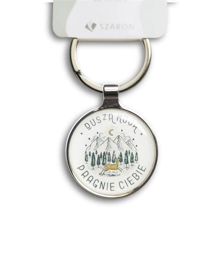 Szaron, brelok metalowy srebrny, Dusza moja