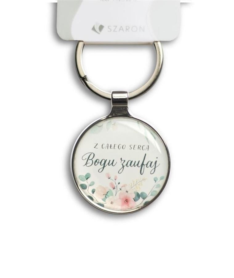 Szaron, brelok metalowy, srebrny, Z całego serca