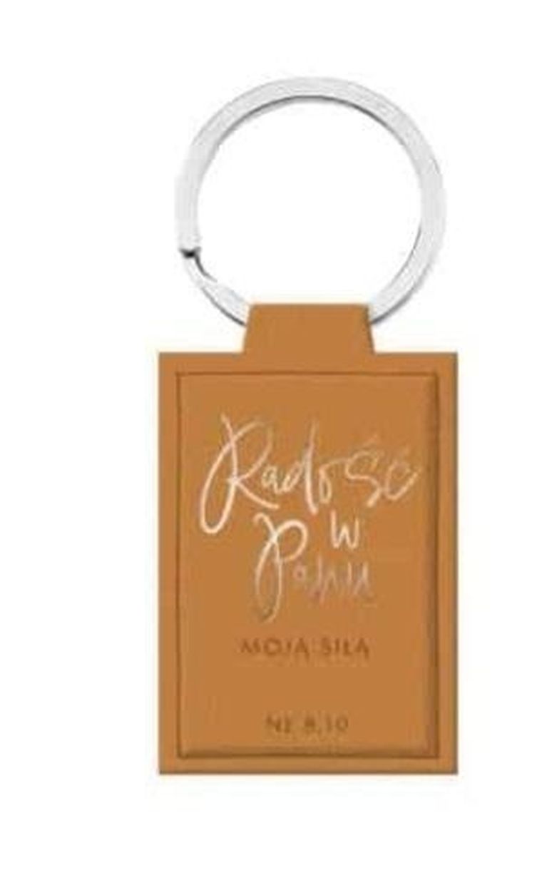 Szaron, brelok skórzany, Radość w Panu