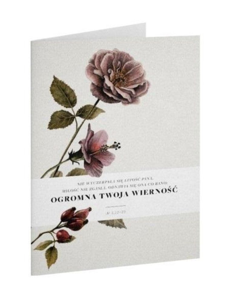 Szaron, kartka okolicznościowa, Nie wyczerpała się, róża