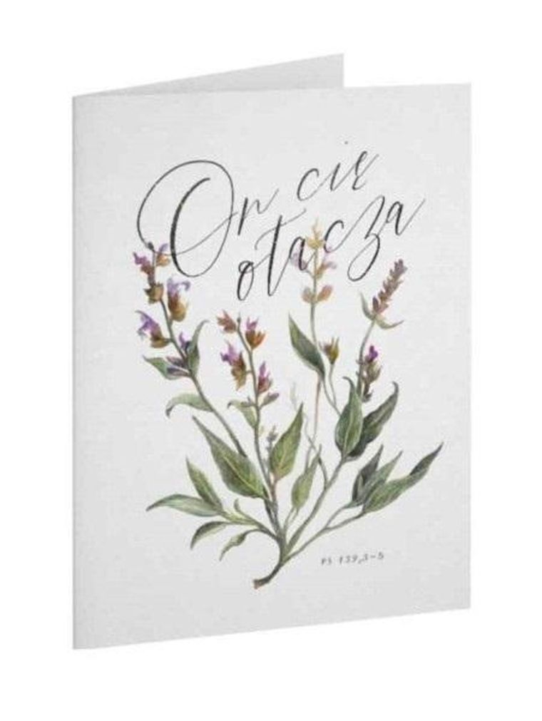 Szaron, kartka okolicznościowa, On cię otacza, szałwia