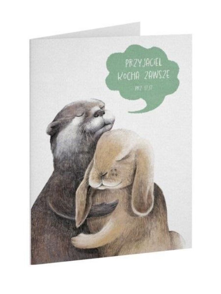 Szaron, kartka okolicznościowa, przyjaźń Przyjaciel kocha zawsze