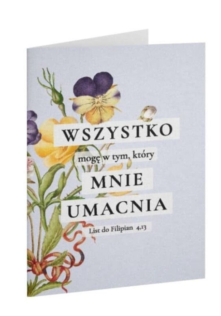 Szaron, kartka okolicznościowa, Wszystko mogę, kwiaty