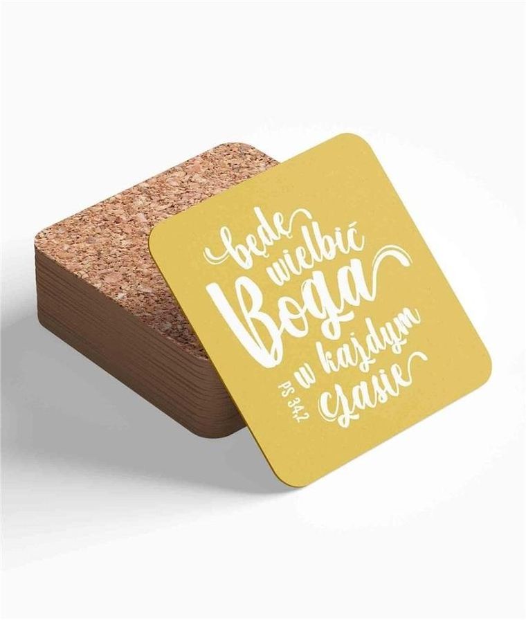 Szaron, podstawka korkowa, Będę wielbić Boga