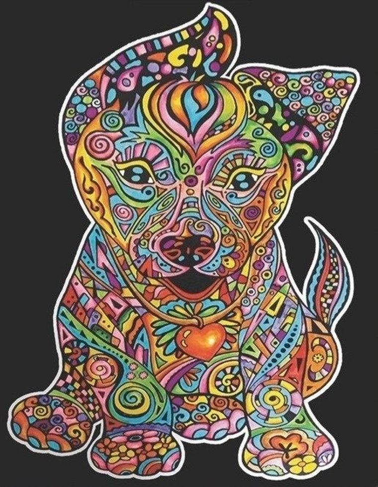 Szczeniak. Kolorowanka welwetowa A4