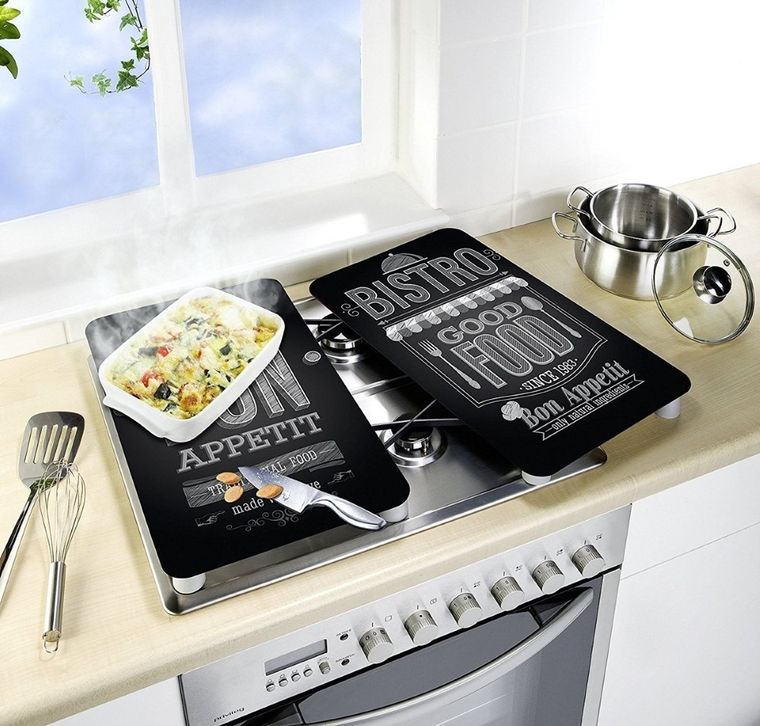 Szklane płyty ochronne, Bon appetit, na kuchenkę, 2 szt.
