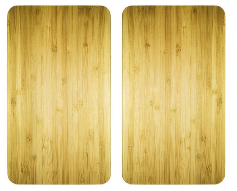 Szklane płyty ochronne, Wooden look, na kuchenkę, 2 szt.