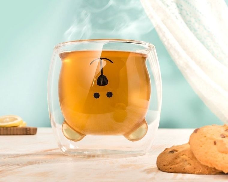 Szklanka z podwójnym dnem, miś