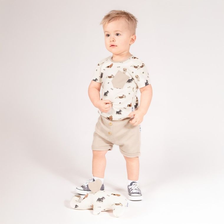 Szorty chłopięce, beżowe, Nicol