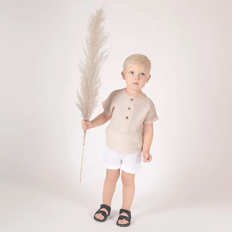 Szorty chłopięce, białe, Nicol