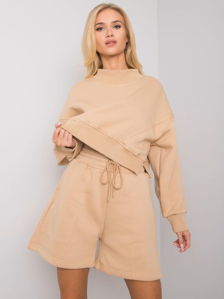 Szorty damskie, beżowe, Basic Feel Good