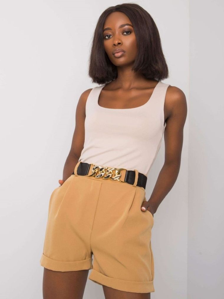 Szorty damskie, beżowe, Italy Moda