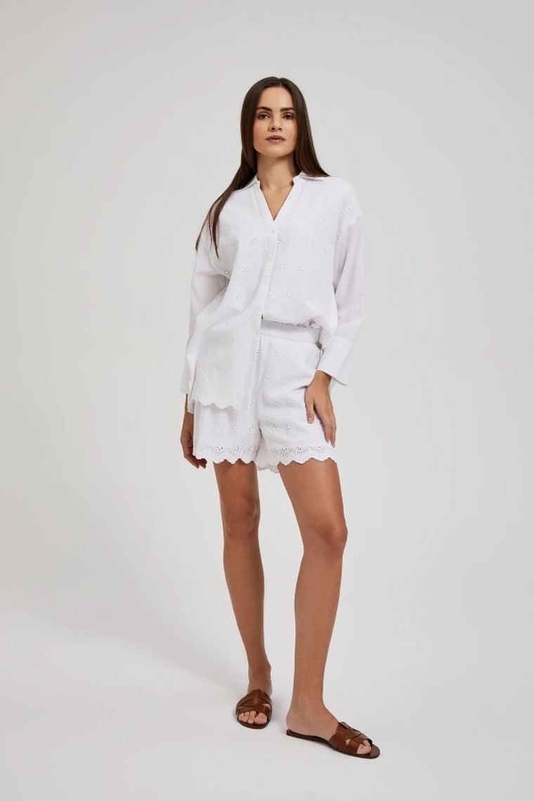 Szorty damskie, białe, Moodo