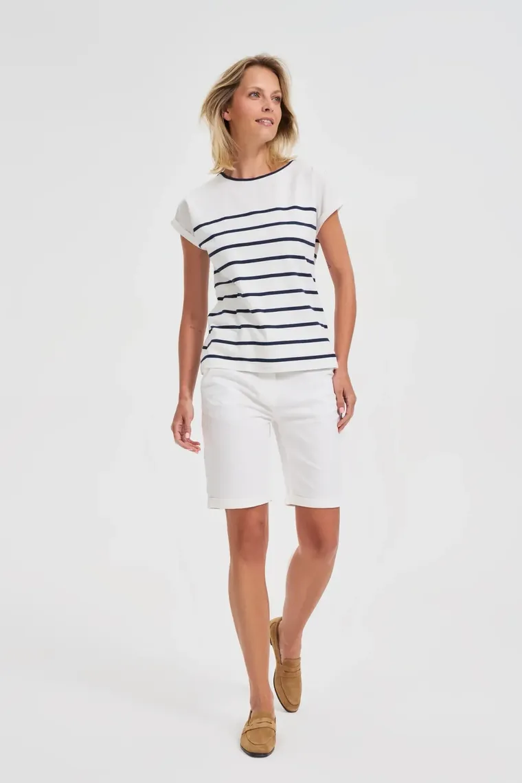 Szorty damskie, białe, Moodo