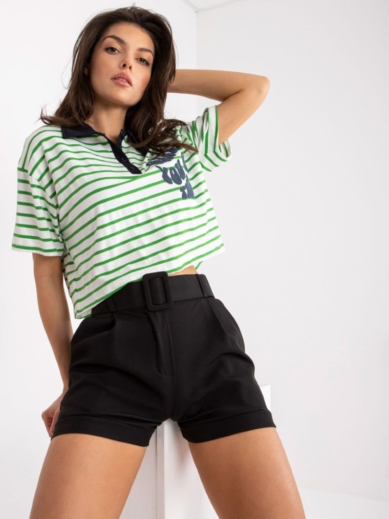 Szorty damskie, czarne, Italy Moda