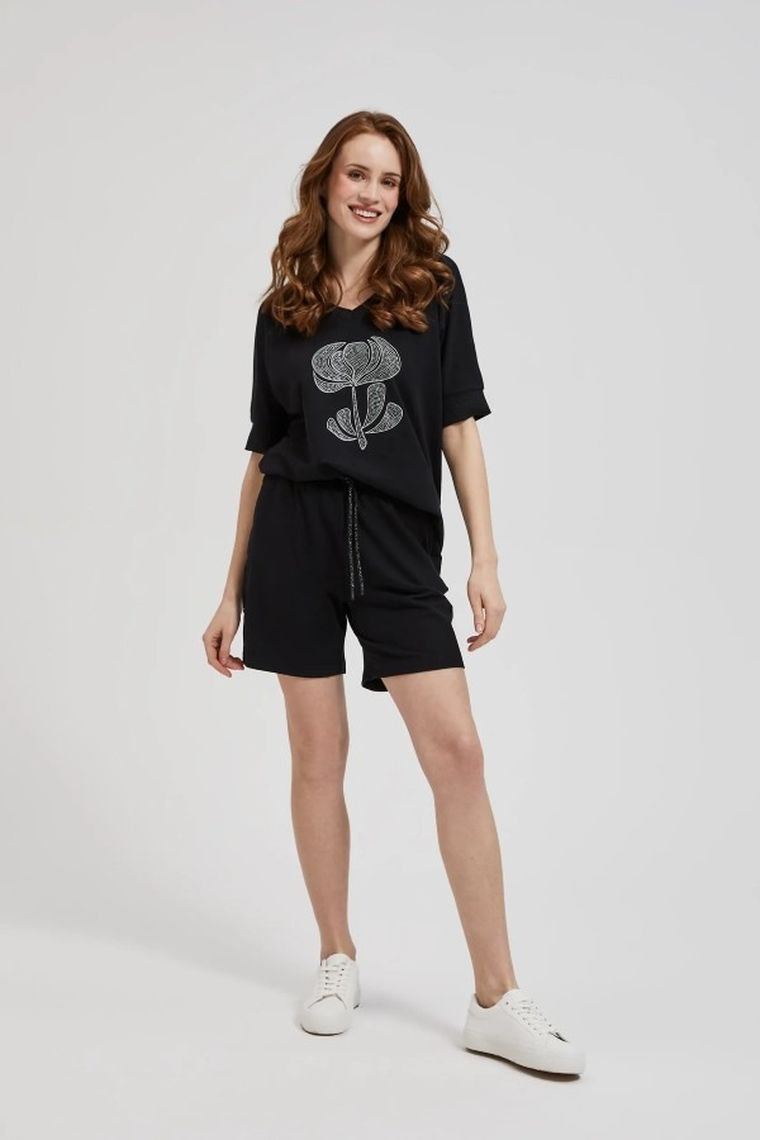 Szorty damskie, czarne, Moodo